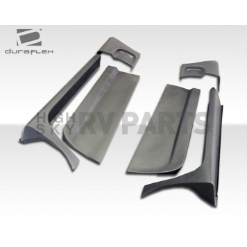 Extreme Dimensions Side Skirt - Primered Fiberglass Reinforced Plastic Black Set of 6 - 103442-2