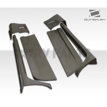 Extreme Dimensions Side Skirt - Primered Fiberglass Reinforced Plastic Black Set of 6 - 103442-5