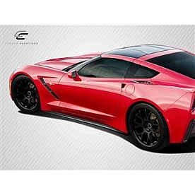 Extreme Dimensions Side Skirt - Carbon Fiber Black Set of 2 - 113165