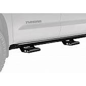 N-Fab Rocker Panel Guard - Black Round Tube Textured Powder Coated Steel - 194RKRQCS4