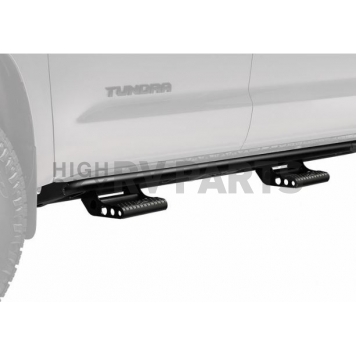 N-Fab Rocker Panel Guard - Black Round Tube Textured Powder Coated Steel - 194RKRQCS4