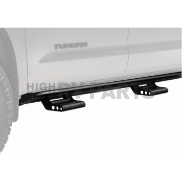 N-Fab Rocker Panel Guard - Black Round Tube Textured Powder Coated Steel - 194RKRQCS4-1