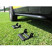 N-Fab Rocker Panel Guard - Black Round Tube Textured Powder Coated Steel Single - T064RKRFJ