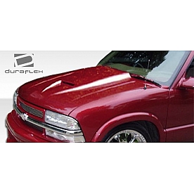 Extreme Dimensions Hood - Primered Fiberglass Black - 103018