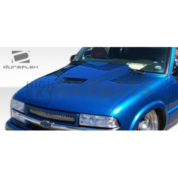 Extreme Dimensions Hood - Primered Fiberglass Black - 103018-1