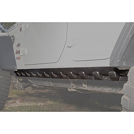Rugged Ridge Rocker Panel Guard - Flat Polycarbonate Black Textured - 1165161