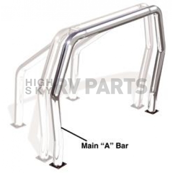 Go Rhino Roll Bar Component 3 Inch Chrome Plated Steel - 96001C