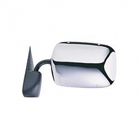 K-Source Exterior Mirror Manual OEM Silver Single - 60018C