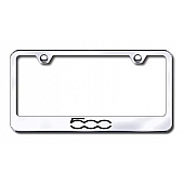 Automotive Gold License Plate Frame - Silver Stainless Steel - LFF500EC