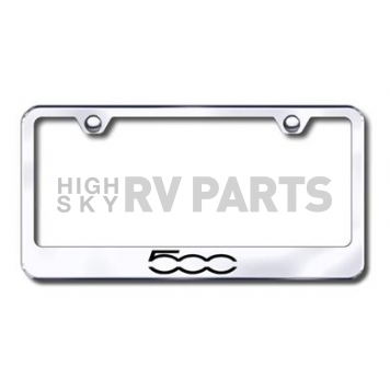 Automotive Gold License Plate Frame - Silver Stainless Steel - LFF500EC