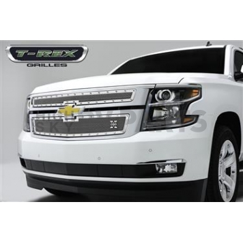 T-Rex Truck Products Grille Insert - Mesh Rectangular Polished Stainless Steel - 6710550