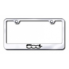 Automotive Gold License Plate Frame - Silver Stainless Steel - LFF500LEC
