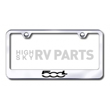 Automotive Gold License Plate Frame - Silver Stainless Steel - LFF500LEC