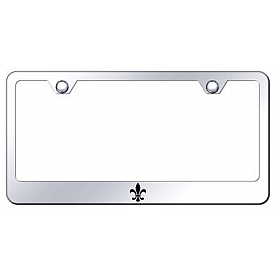 Automotive Gold License Plate Frame - Silver Stainless Steel - LFFDLEC