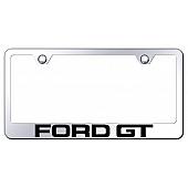 Automotive Gold License Plate Frame - Silver Stainless Steel - LFFGTEC