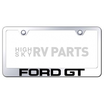 Automotive Gold License Plate Frame - Silver Stainless Steel - LFFGTEC