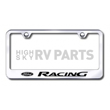 Automotive Gold License Plate Frame - Silver Stainless Steel - LFFORREC