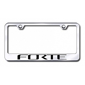 Automotive Gold License Plate Frame - Silver Stainless Steel - LFFORTEEC