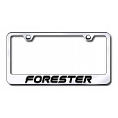Automotive Gold License Plate Frame - Silver Stainless Steel - LFFSTEC