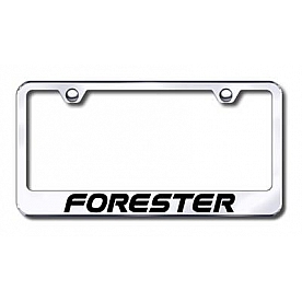 Automotive Gold License Plate Frame - Silver Stainless Steel - LFFSTEC