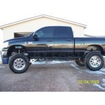 N-Fab Nerf Bar - Truck Wheel to Wheel Black Matte Textured Powder Coated Steel Round - D0289QCTX
