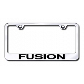 Automotive Gold License Plate Frame - Silver Stainless Steel - LFFUSEC