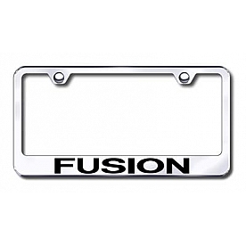Automotive Gold License Plate Frame - Silver Stainless Steel - LFFUSEC