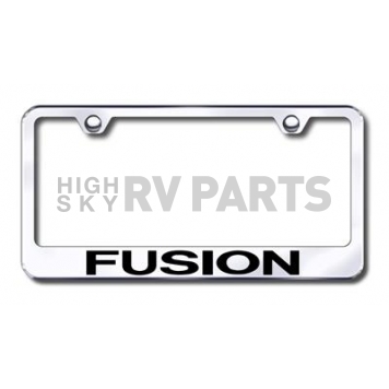 Automotive Gold License Plate Frame - Silver Stainless Steel - LFFUSEC