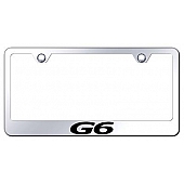 Automotive Gold License Plate Frame - Silver Stainless Steel - LFG6EC