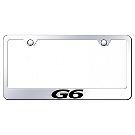Automotive Gold License Plate Frame - Silver Stainless Steel - LFG6EC