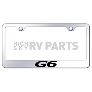 Automotive Gold License Plate Frame - Silver Stainless Steel - LFG6EC
