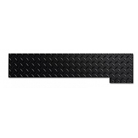 Warrior Products Rocker Panel Guard - Flat Aluminum Black Powder Coated Single - 914EPC