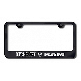 Automotive Gold License Plate Frame - Black Stainless Steel - LFGGLEB