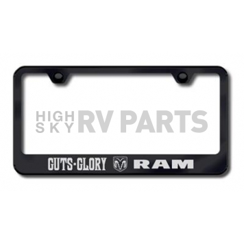 Automotive Gold License Plate Frame - Black Stainless Steel - LFGGLEB