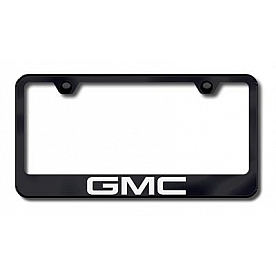 Automotive Gold License Plate Frame - Black Stainless Steel - LFGMCEB