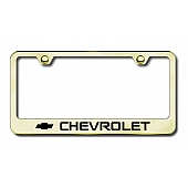 Automotive Gold License Plate Frame - Gold Stainless Steel - LFCHVEG