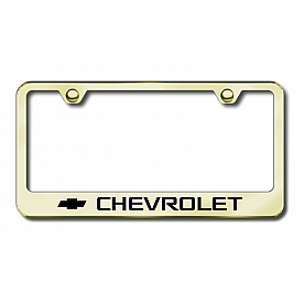 Automotive Gold License Plate Frame - Gold Stainless Steel - LFCHVEG