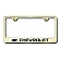 Automotive Gold License Plate Frame - Gold Stainless Steel - LFCHVEG