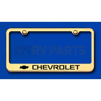 Automotive Gold License Plate Frame - Gold Stainless Steel - LFCHVEG-1