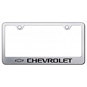 Automotive Gold License Plate Frame - Silver Stainless Steel - LFCHVES