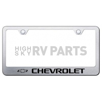 Automotive Gold License Plate Frame - Silver Stainless Steel - LFCHVES