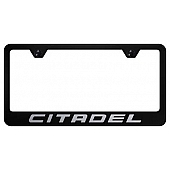 Automotive Gold License Plate Frame - Black Stainless Steel - LFCITAEB