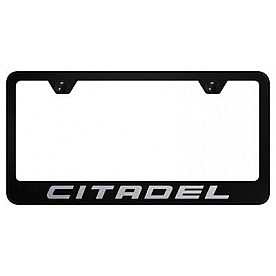 Automotive Gold License Plate Frame - Black Stainless Steel - LFCITAEB