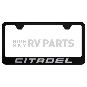 Automotive Gold License Plate Frame - Black Stainless Steel - LFCITAEB