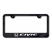 Automotive Gold License Plate Frame - Black Stainless Steel - LFCIVEB