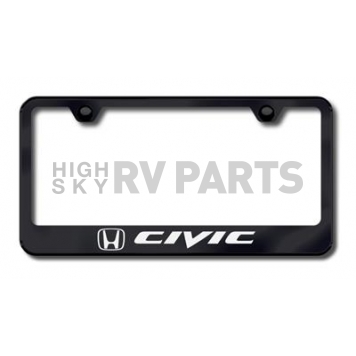 Automotive Gold License Plate Frame - Black Stainless Steel - LFCIVEB