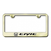 Automotive Gold License Plate Frame - Gold Stainless Steel - LFCIVEG