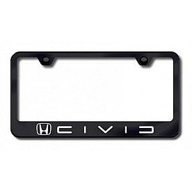 Automotive Gold License Plate Frame - Black Stainless Steel - LFCIVCEB