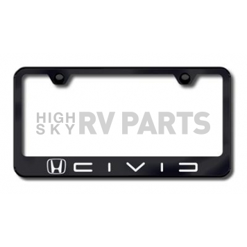 Automotive Gold License Plate Frame - Black Stainless Steel - LFCIVCEB