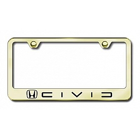 Automotive Gold License Plate Frame - Gold Stainless Steel - LFCIVCEG